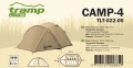 Палатка туристическая Tramp Lite Camp 4 песочная четырехместная 0