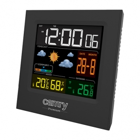 Домашня метеостанція-годинник портативна Camry CR-1166 Black