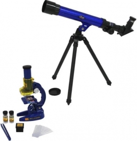 Дитячий мікроскоп і телескоп 2 в 1 limo Toy SK 0014 синій з чорним
