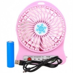 Вентилятор настольный портативный HLV Mini Fan XSFS-01 с аккумулятором 18650 Pink