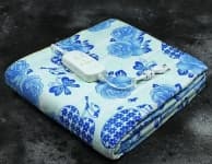 Електропростирадло двоспальне Lux Electric Blanket Blue Flowers 155x140 см